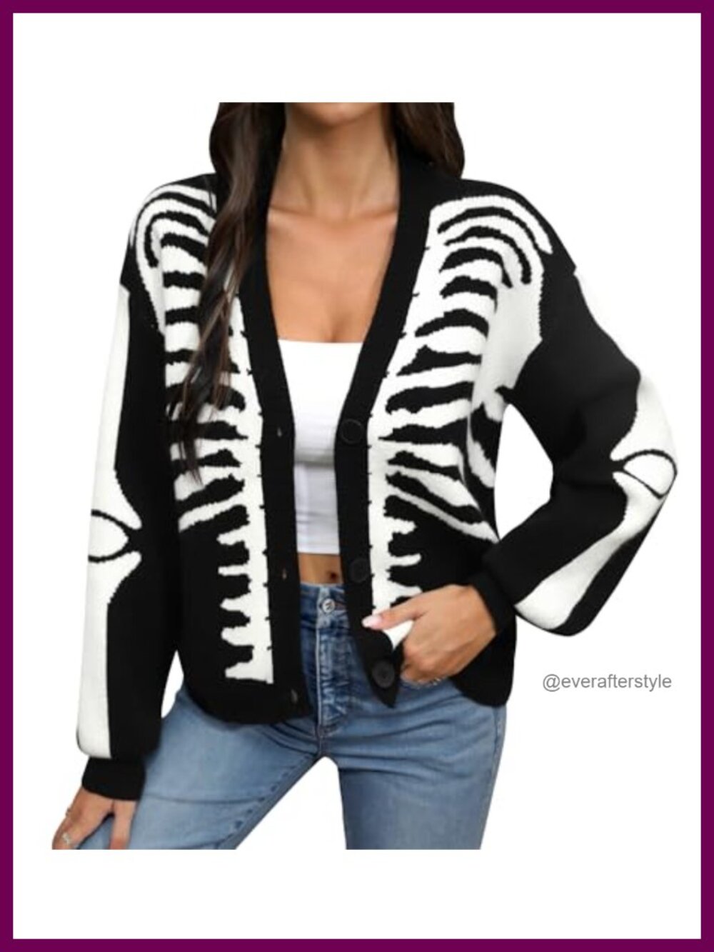 Womens Cropped Cardigan Y2K Knit Sweater Open Front Button Down V-Neck